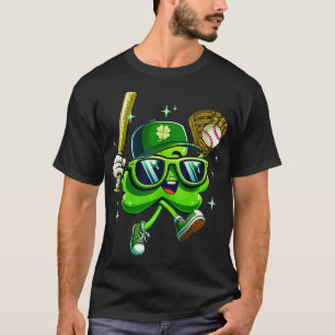 Baseball Kleeblatt St Patricks Day Boys Girls T-Shirt