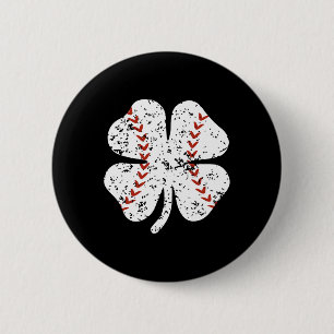 Baseball Kleeblatt St Patricks Day Pitcher Hitter Button