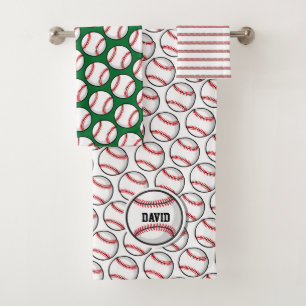Baseball Kleine Liga Kinder NAME Sport Dekoration Badhandtuch Set