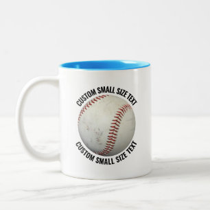 Baseball & Kleiner Text HELLBLAU 325ml Custom Zweifarbige Tasse