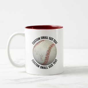Baseball & Kleiner Text MAROON 11oz Custom Zweifarbige Tasse