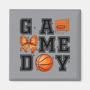 Baseball Kokette Schleife Cute Gameday Cheer Mama  Magnet
