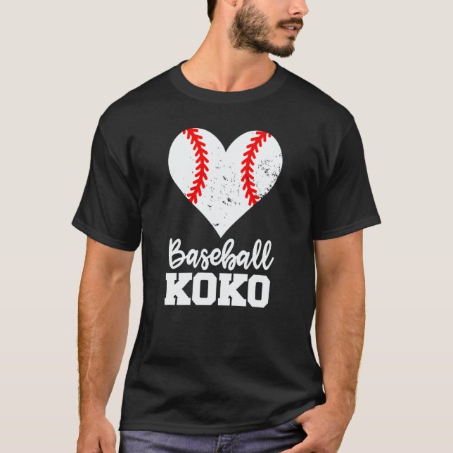 Baseball Koko Baseball Heart Grandma Koko T-Shirt (Vorderseite)