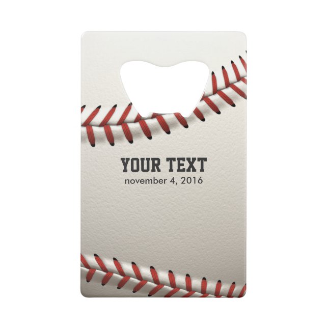 Baseball Kreditkartenflaschenöffner (Vorderseite)