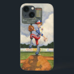 Baseball-Krug auf Hügel durch Jay Throckmorton Case-Mate iPhone Hülle<br><div class="desc">Ist es ein Curveball oder ein Schieber? Was auch immer es ist, kommt es nach rechts an Ihnen in diesem fantastischen Stück durch Jay Throckmorton. Ein Baseball-Werfer befiehlt den Hügel und bis wickelt, liefern einen Wurf an die Platte. Geben Sie dieses als Geschenk oder hängen Sie es auf Ihrer Wand...</div>