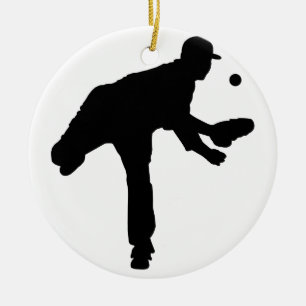 Baseball-Krug-Silhouette Keramikornament