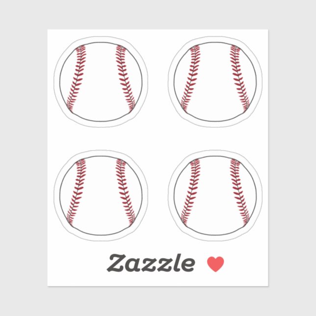 Baseball-Kugeln Aufkleber (Blatt)