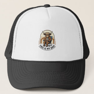 Baseball-Kuh-Shirt mit eisgekühltem Kaffee-Maskott Truckerkappe