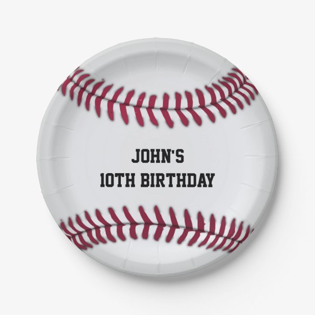 Baseball-kundenspezifischer PapierTeller (Vorderseite)