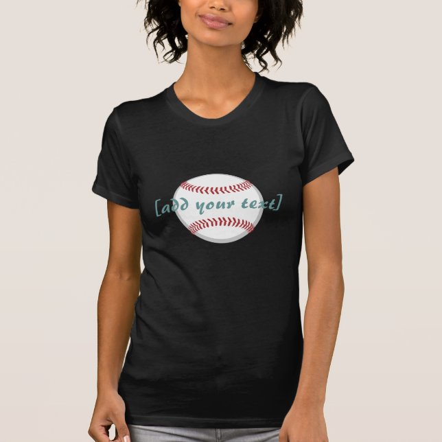 Baseball [kundenspezifischer Text] T-Shirt (Vorderseite)