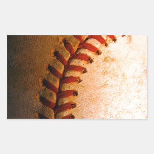 Baseball-Kunst Rechteckiger Aufkleber