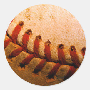 Baseball-Kunst Runder Aufkleber