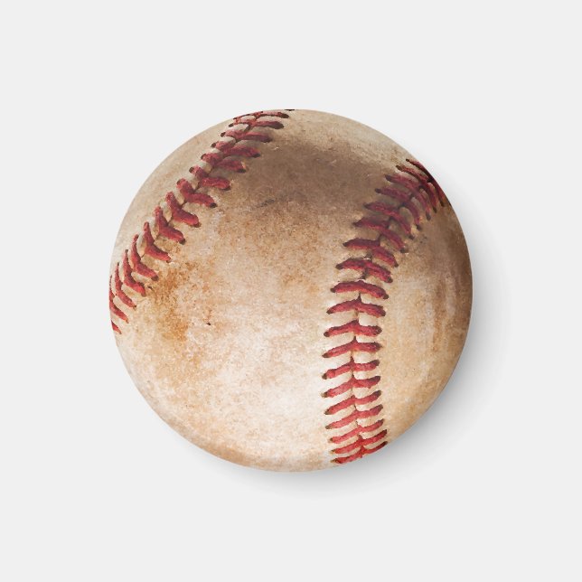 Baseball-Kunst Vintage Magnet (Vorne)