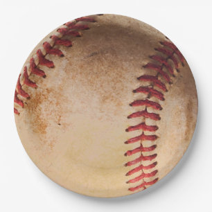 Baseball-Kunst Vintage Pappteller