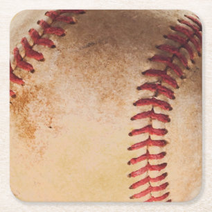 Baseball-Kunst Vintage Rechteckiger Pappuntersetzer