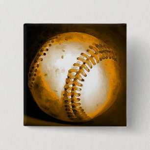 Baseball-Kunstwerk Button