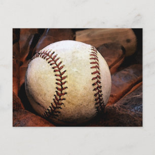 Baseball-Kunstwerk Postkarte