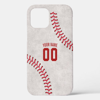 Baseball Lace Sportthema Individuelle Name iPhone 12 Hülle