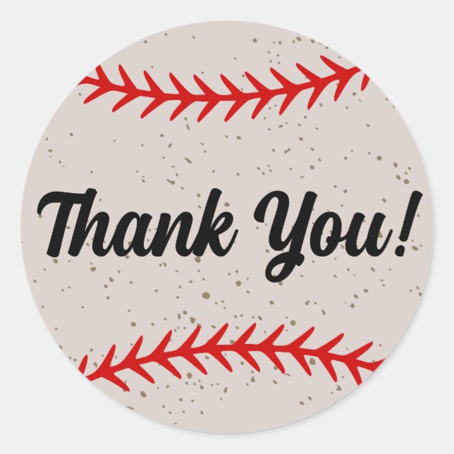 Baseball Lace Stitches als angesehen Runder Aufkleber (Vorderseite)