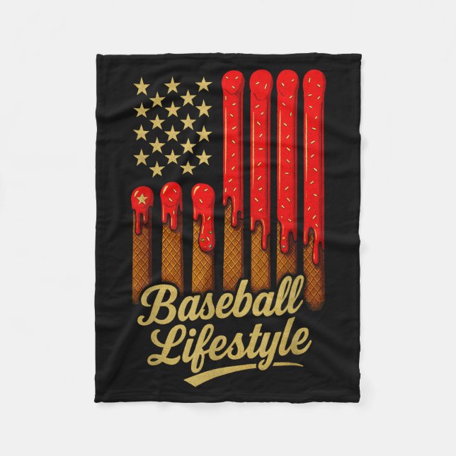 Baseball-Lebensstil 101 Bekleidung Jugend Baseball Fleecedecke (Vorderseite)