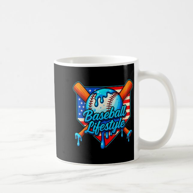 Baseball-Lebensstil 101 Bekleidung Jugend Baseball Kaffeetasse (Rechts)