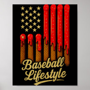 Baseball-Lebensstil 101 Bekleidung Jugend Baseball Poster