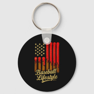 Baseball-Lebensstil 101 Bekleidung Jugend Baseball Schlüsselanhänger