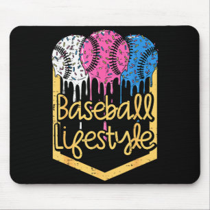Baseball-Lebensstil-Ball-Streusel-Tropf-Jungen-Kin Mousepad