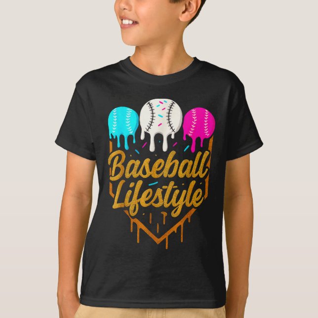 Baseball-Lebensstil, Baseball-Drip-Eiscreme T-Shirt (Vorderseite)
