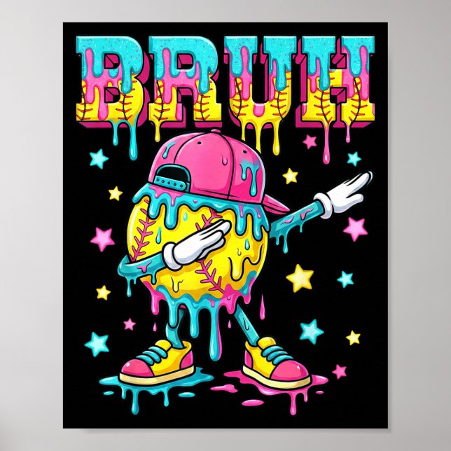 Baseball-Lebensstil-Bekleidung Jugend-Drip-Basebal Poster (Vorne)