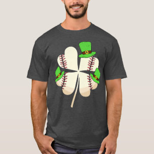 Baseball Leprechaun Kleeblatt St Patricks Day Men  T-Shirt
