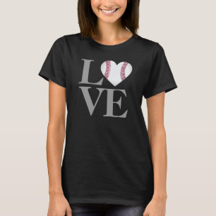 Baseball-Liebe am Herzen T-Shirt