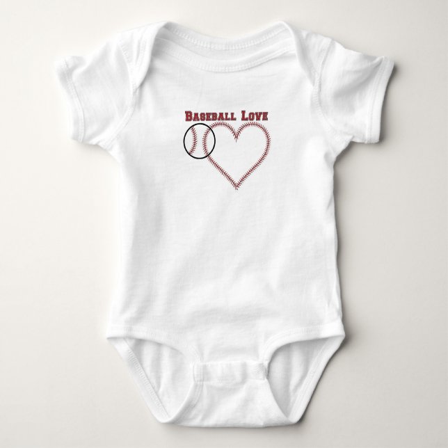 Baseball-Liebe Baby Strampler (Vorderseite)