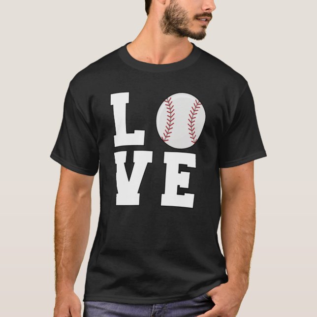 Baseball Liebe Mama Vater Coach Athlete Sport T-Shirt (Vorderseite)
