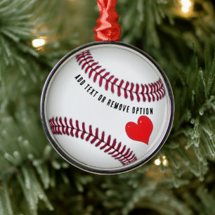 Baseball-Liebe Ornament Aus Metall