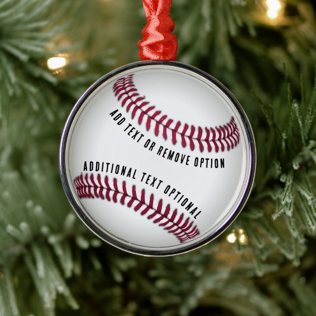 Baseball-Liebe Ornament Aus Metall (Baum)