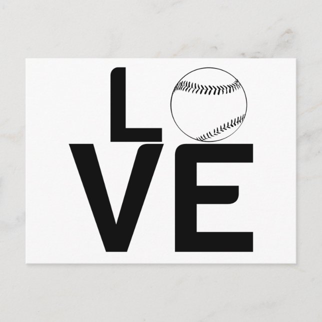BASEBALL-LIEBE POSTKARTE (Vorderseite)
