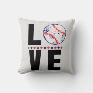 Baseball-Liebe-Typografie Kissen
