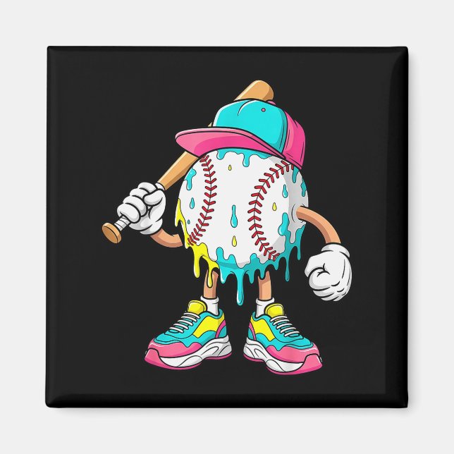 Baseball Lifestyle 101 Apparel Youth Baseball Drip Magnet (Vorne)