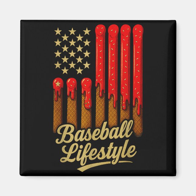 Baseball Lifestyle 101 Apparel Youth Baseball Drip Magnet (Vorne)
