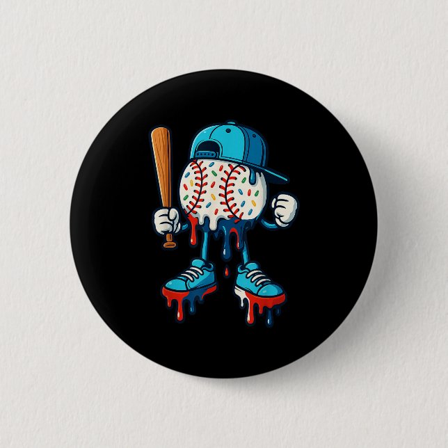 Baseball Lifestyle 101 Bekleidungsjugend Baseball  Button (Vorderseite)