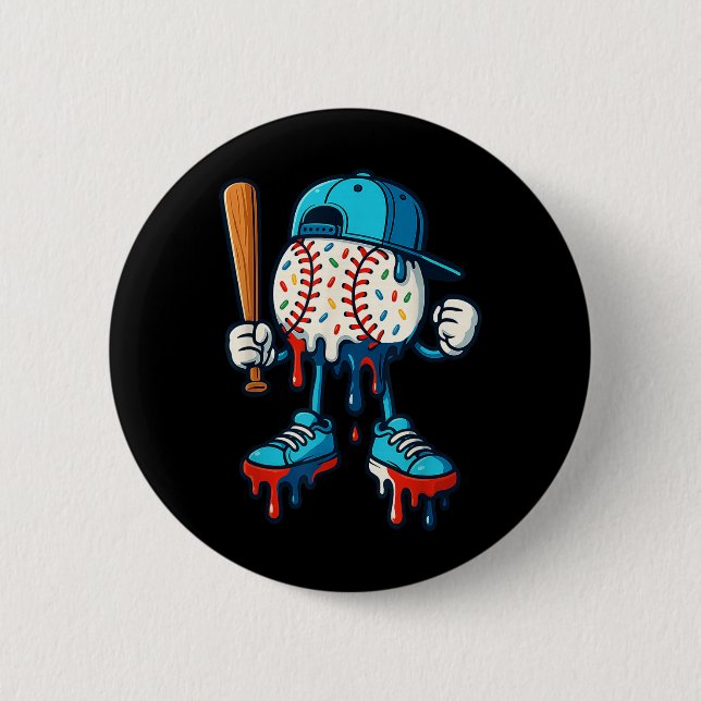 Baseball Lifestyle 101 Bekleidungsjugend Baseball  Button (Vorderseite)