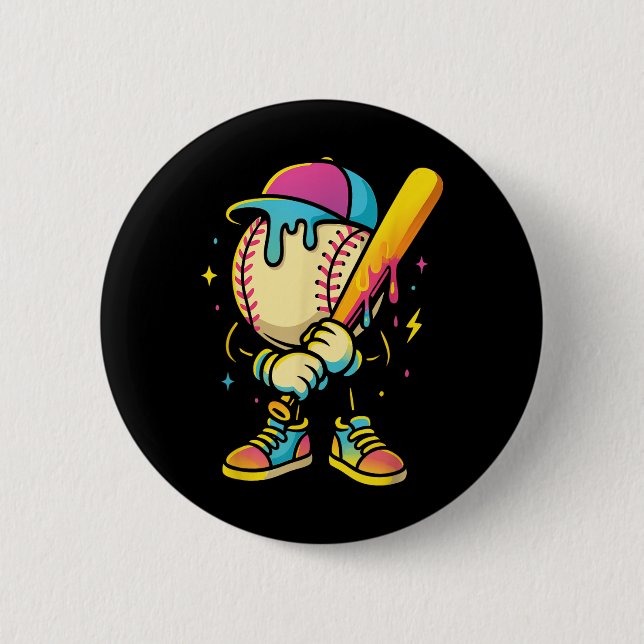 Baseball Lifestyle 101 Bekleidungsjugend Baseball  Button (Vorderseite)