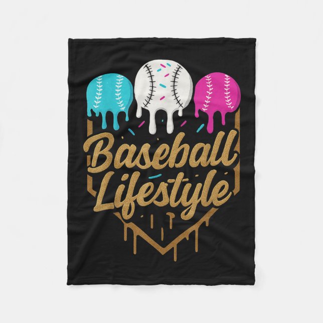 Baseball Lifestyle 101 Bekleidungsjugend Baseball  Fleecedecke (Vorderseite)