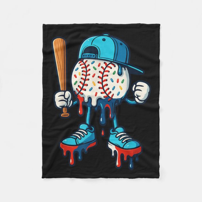 Baseball Lifestyle 101 Bekleidungsjugend Baseball  Fleecedecke (Vorderseite)