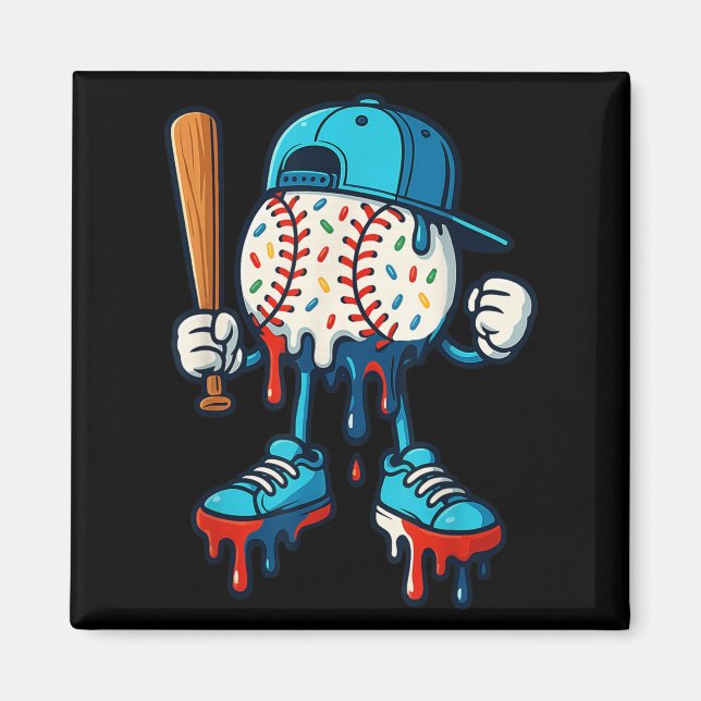 Baseball Lifestyle 101 Bekleidungsjugend Baseball  Magnet (Vorne)