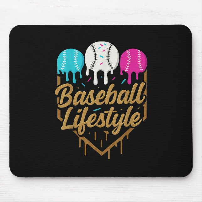 Baseball Lifestyle 101 Bekleidungsjugend Baseball  Mousepad (Vorne)