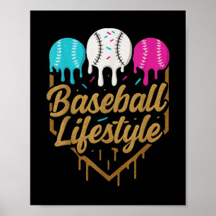 Baseball Lifestyle 101 Bekleidungsjugend Baseball  Poster