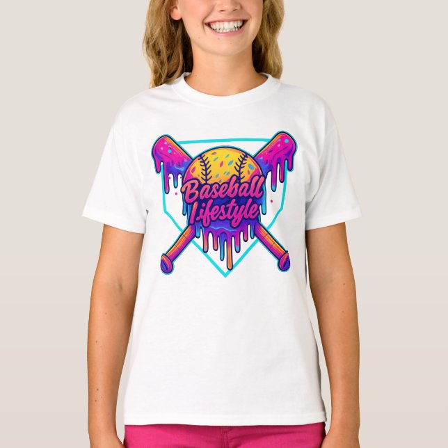 Baseball Lifestyle Apparel Jugend Baseball Tropfen T-Shirt (Vorderseite)