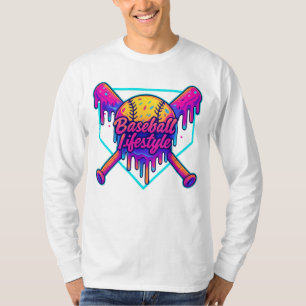 Baseball-Lifestyle-Kleidung Jugend Baseball-Drip-E T-Shirt